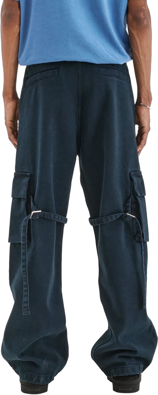 FLÂNEUR Phone Pocket Cargo Pants | Night Blue Blauw