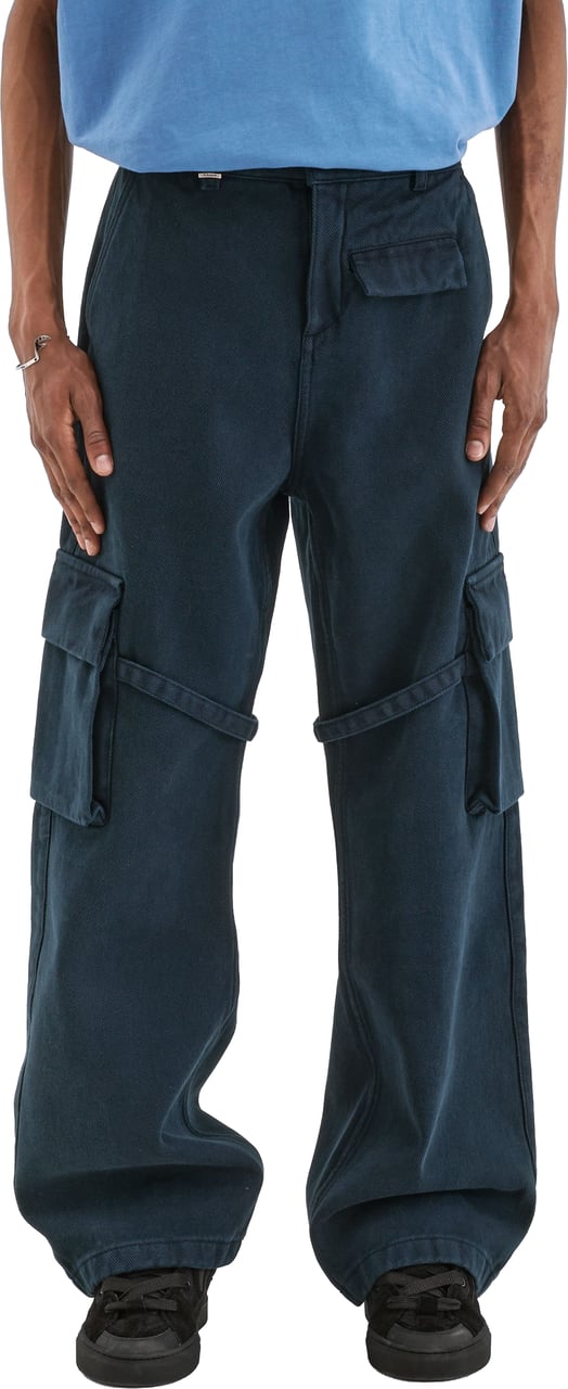 FLÂNEUR Phone Pocket Cargo Pants | Night Blue Blauw