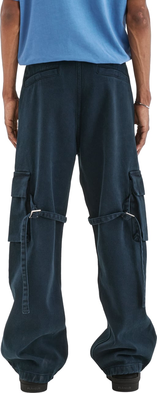 FLÂNEUR Phone Pocket Cargo Pants | Night Blue Blauw
