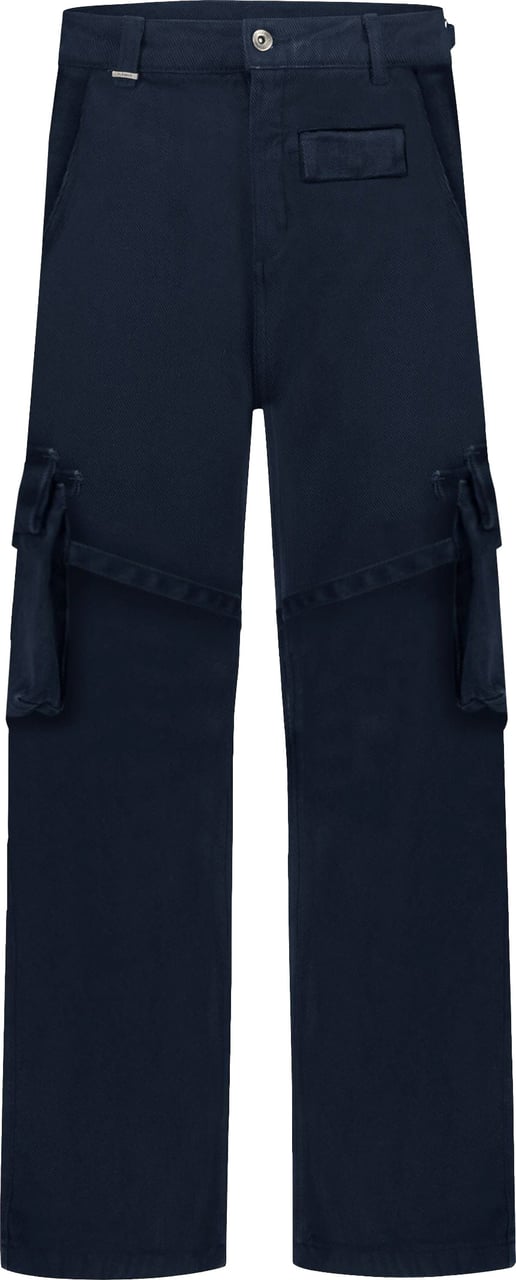 FLÂNEUR Phone Pocket Cargo Pants | Night Blue Blauw