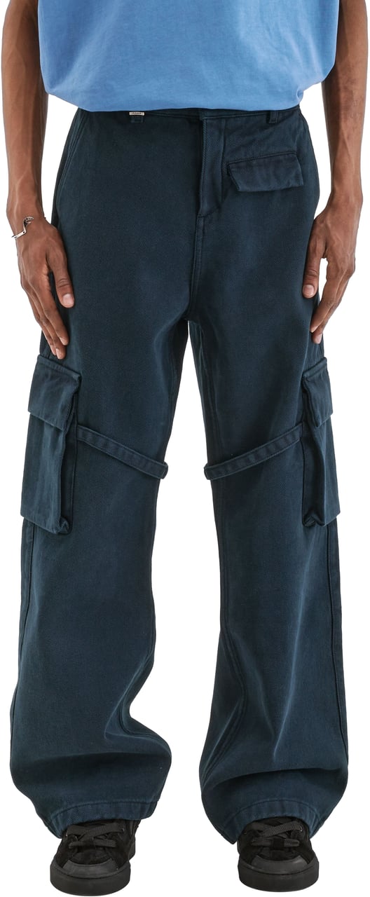 FLÂNEUR Phone Pocket Cargo Pants | Night Blue Blauw