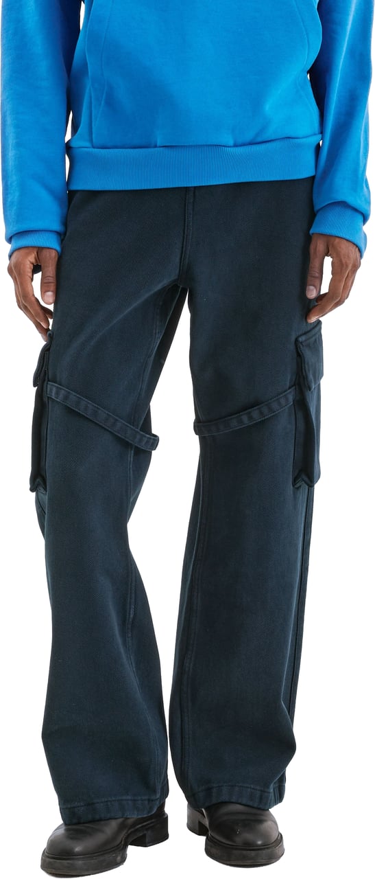 FLÂNEUR Phone Pocket Cargo Pants | Night Blue Blauw