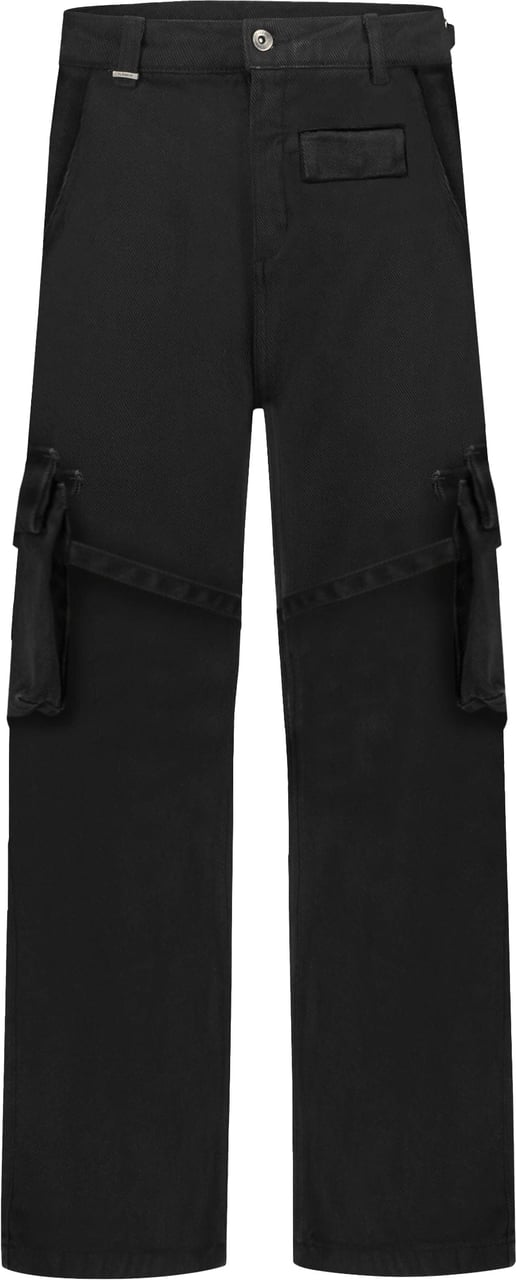 FLÂNEUR Phone Pocket Cargo Pants | Black Zwart