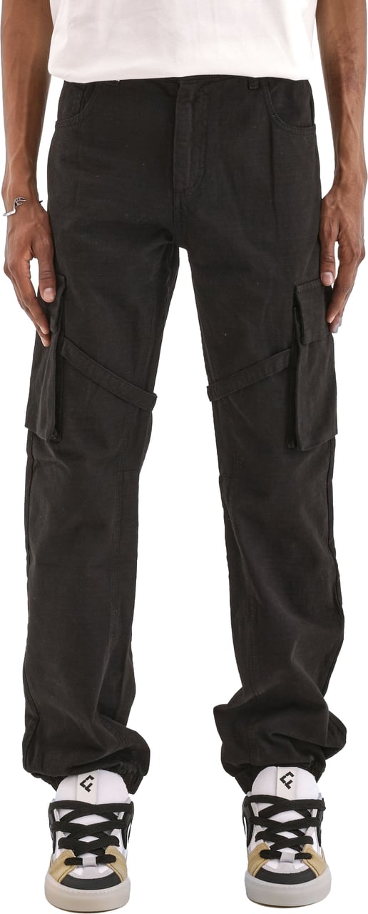 FLÂNEUR Cargo Trousers | Black Zwart