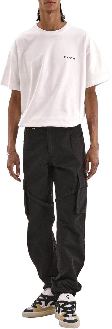FLÂNEUR Cargo Trousers | Black Zwart