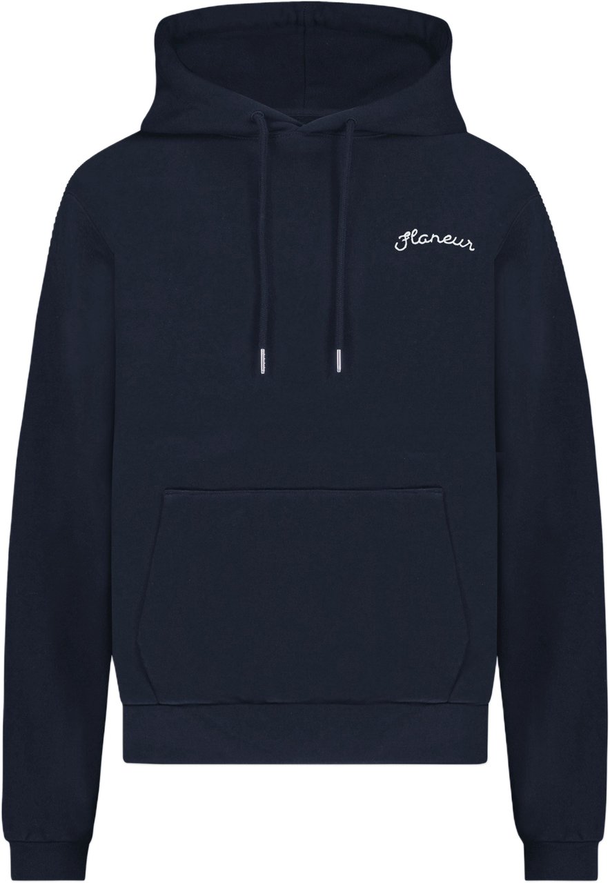 FLÂNEUR Signature Hoodie | Navy Blauw