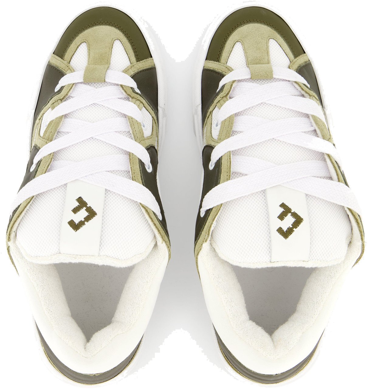 FLÂNEUR Avenue Sneaker | White/Green Groen