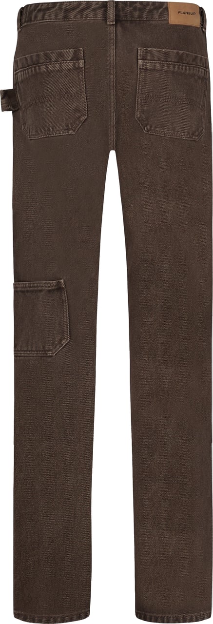 FLÂNEUR Carpenter Straight Jeans | Brown Bruin