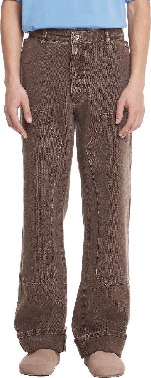 FLÂNEUR Carpenter Straight Jeans | Brown Bruin