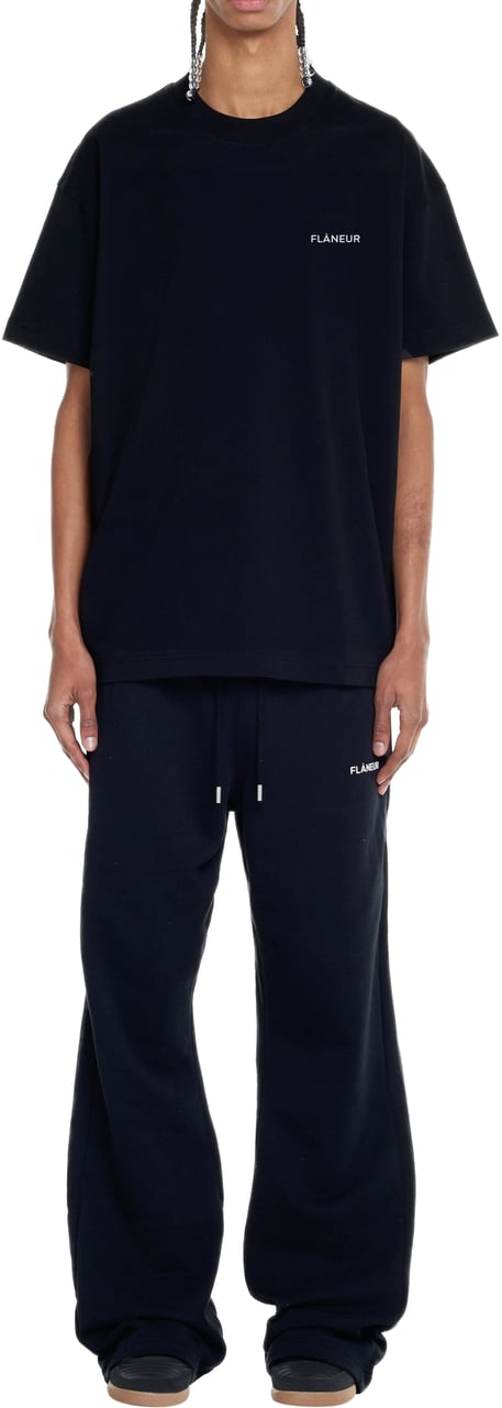 FLÂNEUR Logo T-Shirt | Black Zwart