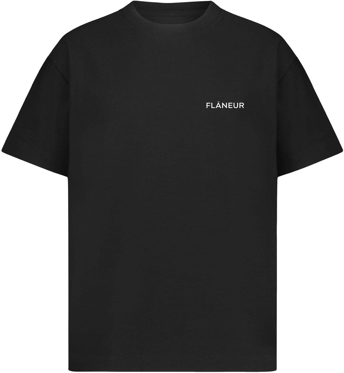 FLÂNEUR Logo T-Shirt | Black Zwart