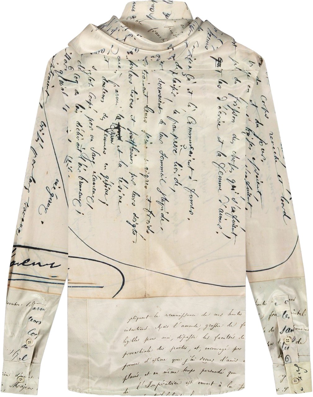 FLÂNEUR Letter Viscose Shirt | Beige Beige