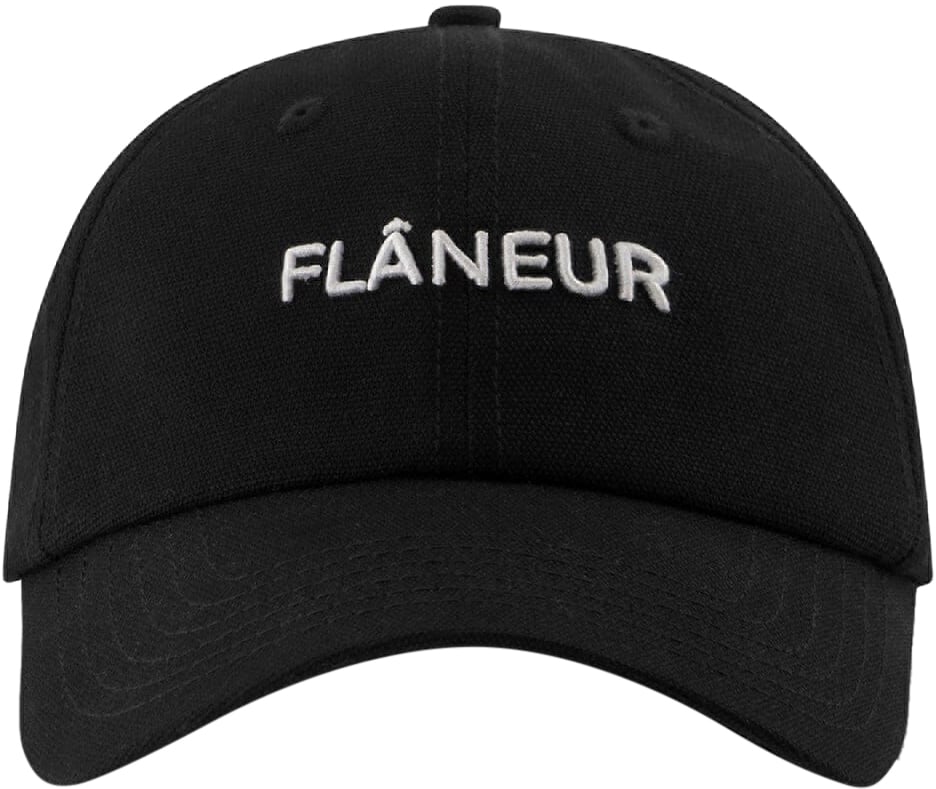 FLÂNEUR Logo Cap | Black Zwart