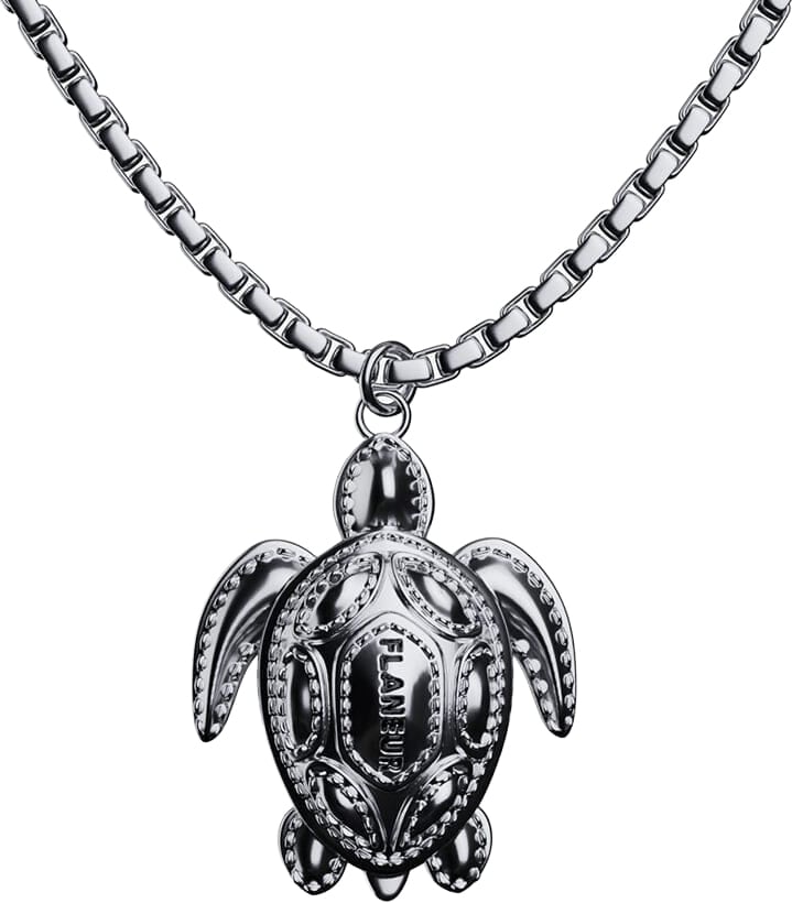 FLÂNEUR Turtle Necklace | Silver Zilver