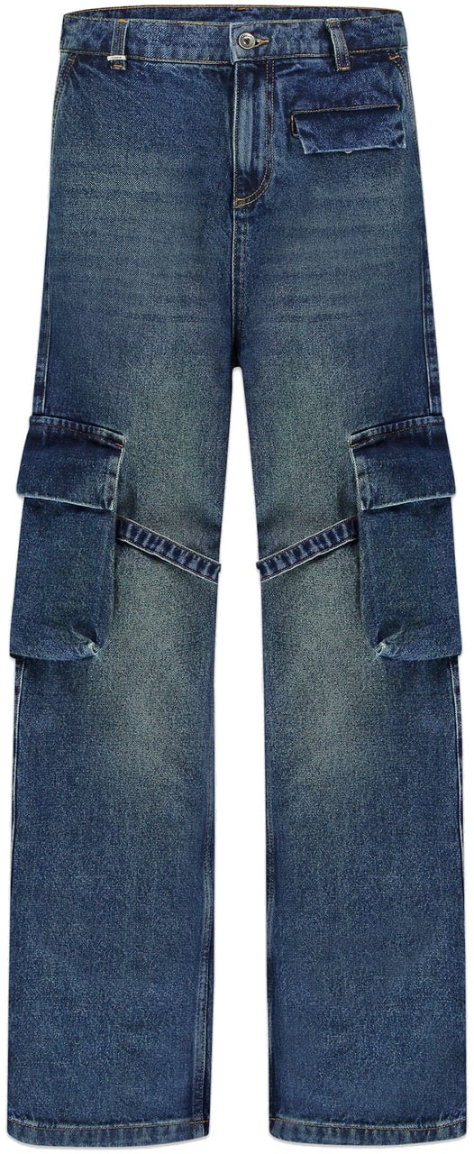 FLÂNEUR Phone Pocket Cargo Pants | Dark Indigo Blauw