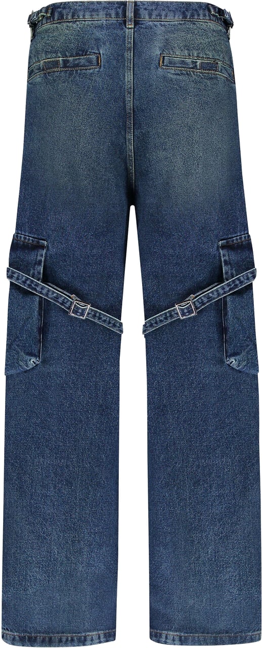 FLÂNEUR Phone Pocket Cargo Pants | Dark Indigo Blauw