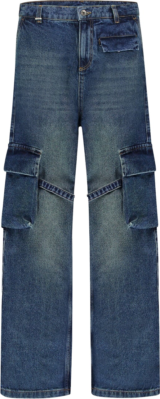 FLÂNEUR Phone Pocket Cargo Pants | Dark Indigo Blauw