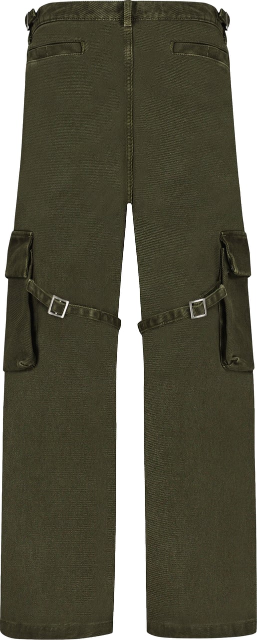 FLÂNEUR Phone Pocket Cargo Trousers | Army Green Groen