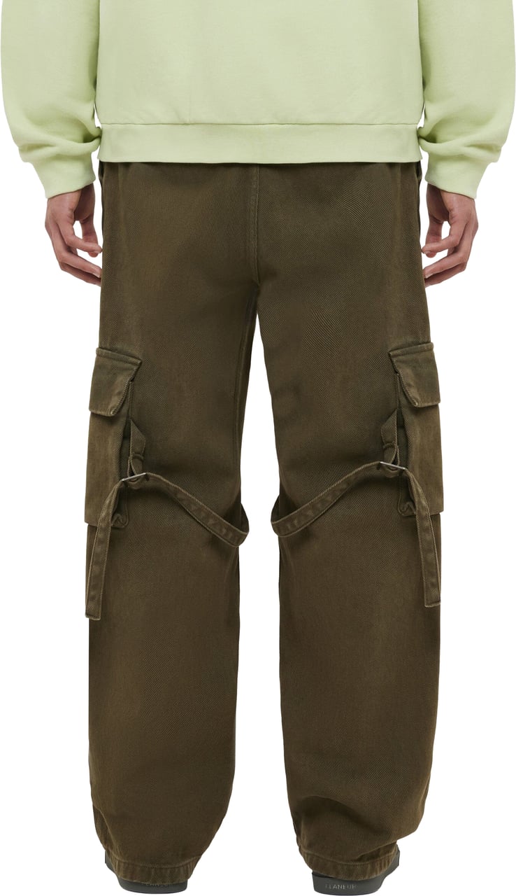FLÂNEUR Phone Pocket Cargo Trousers | Army Green Groen