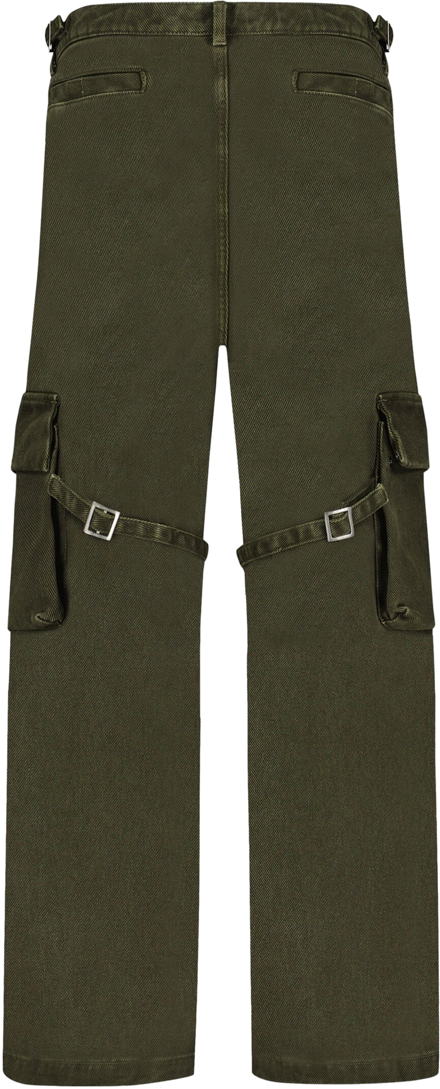 FLÂNEUR Phone Pocket Cargo Trousers | Army Green Groen