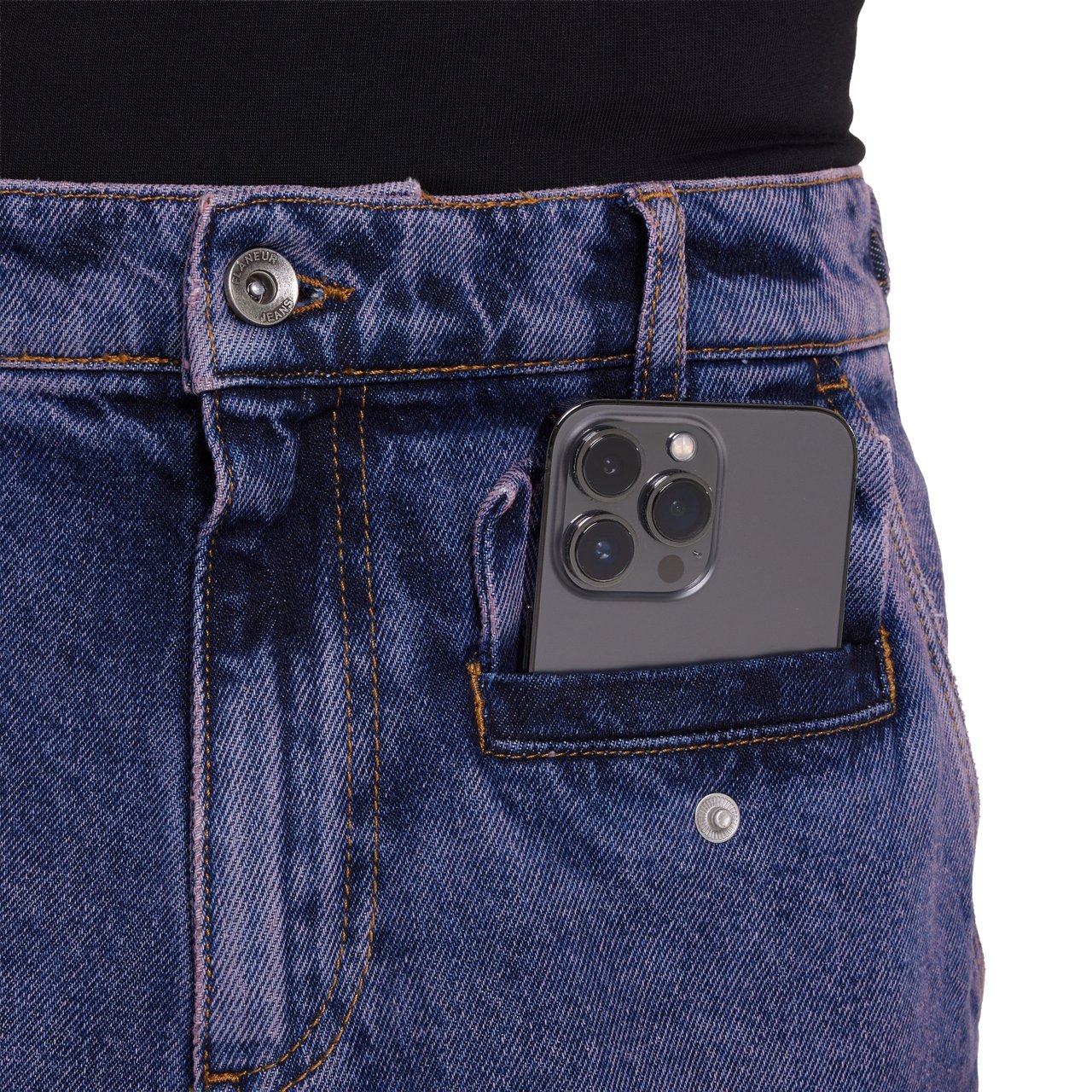 FLÂNEUR Phone Pocket Cargo Pants | Violet Wash Paars