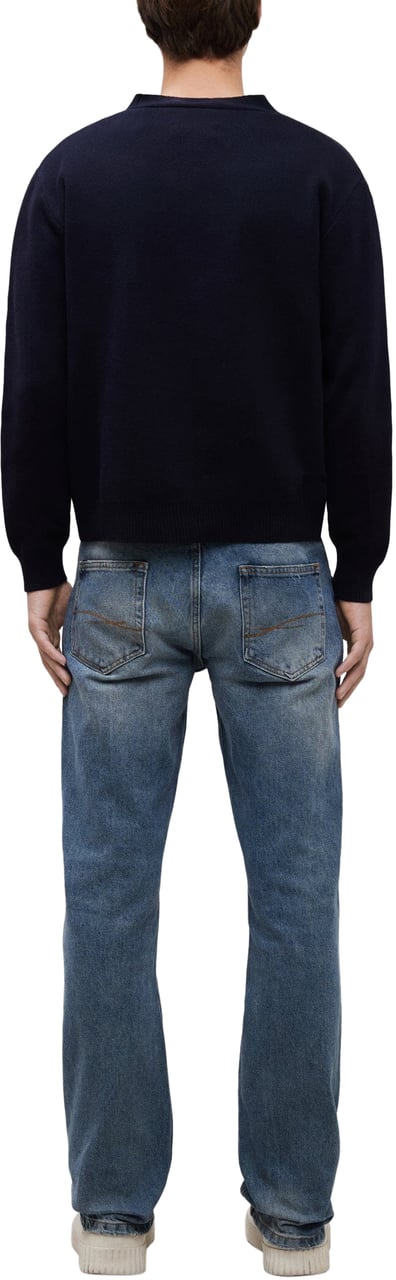 FLÂNEUR Signature Cardigan | Navy Blauw
