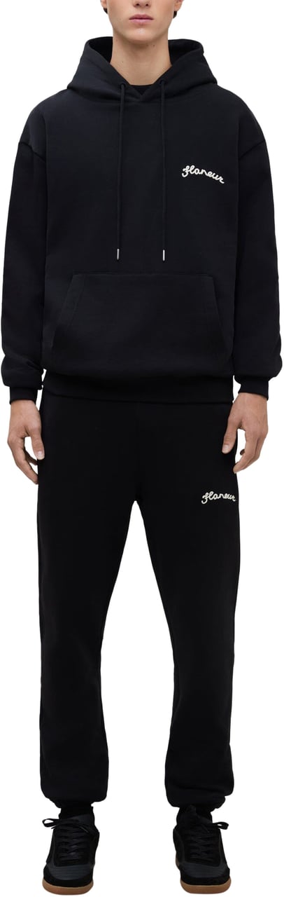 FLÂNEUR Signature Hoodie | Black Zwart