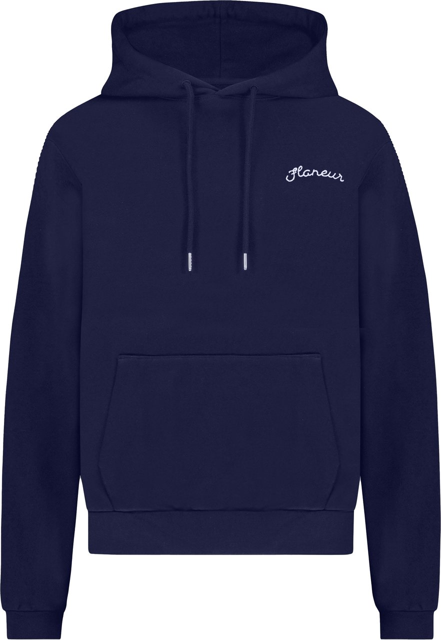 FLÂNEUR Signature Hoodie | Navy Blauw