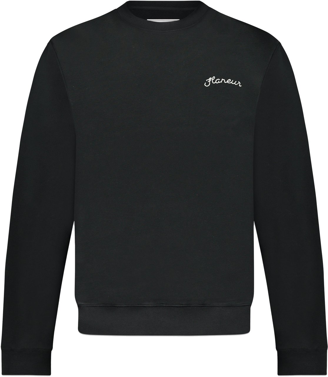 FLÂNEUR Signature Sweater | Black Zwart