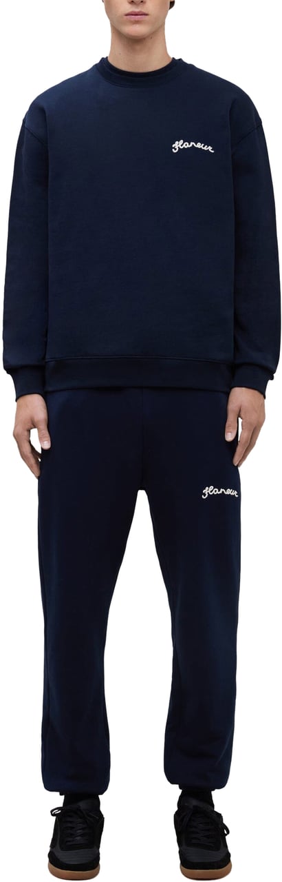 FLÂNEUR Signature Sweater | Navy Blauw
