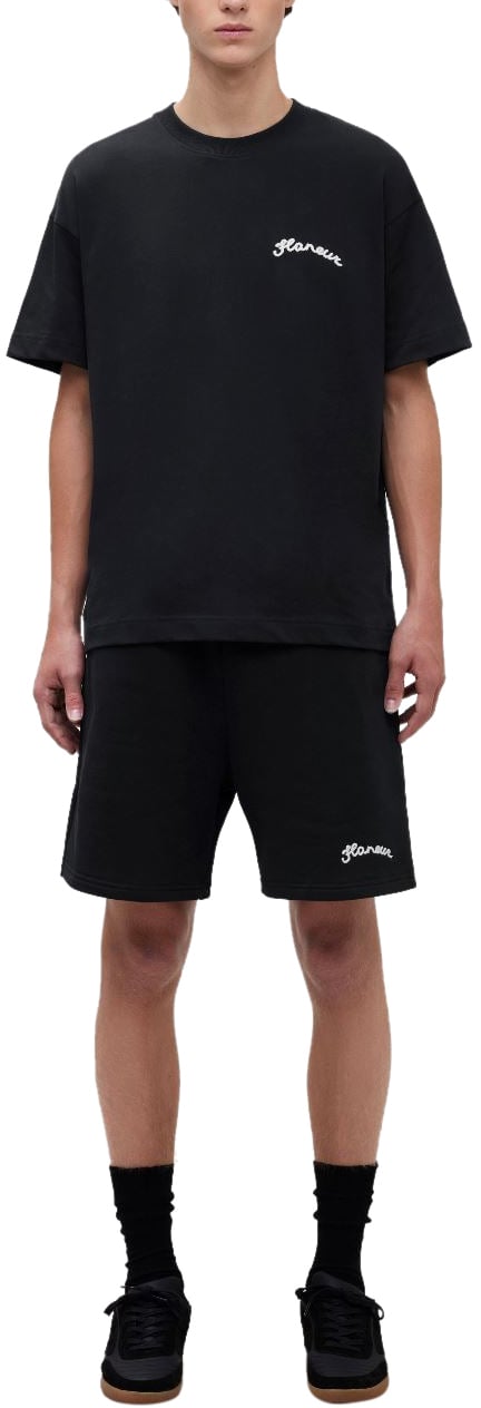 FLÂNEUR Signature T-Shirt | Black Zwart