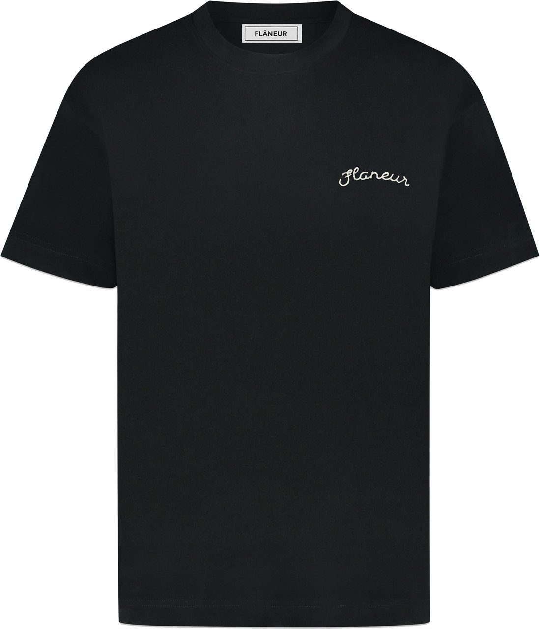 FLÂNEUR Signature T-Shirt | Black Zwart
