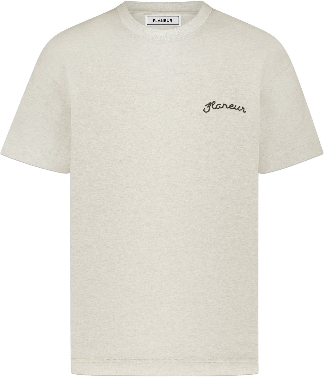 FLÂNEUR Signature T-Shirt | Heather Cool Grey Grijs