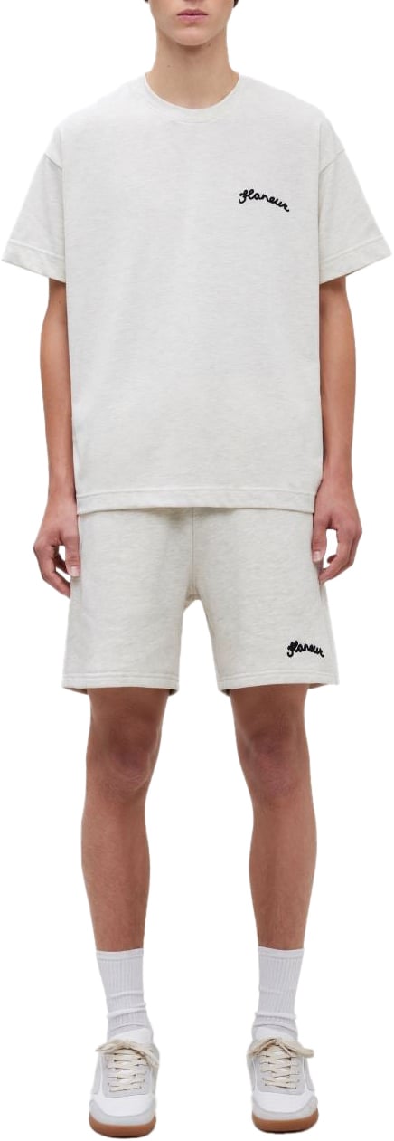 FLÂNEUR Signature T-Shirt | Heather Cool Grey Grijs
