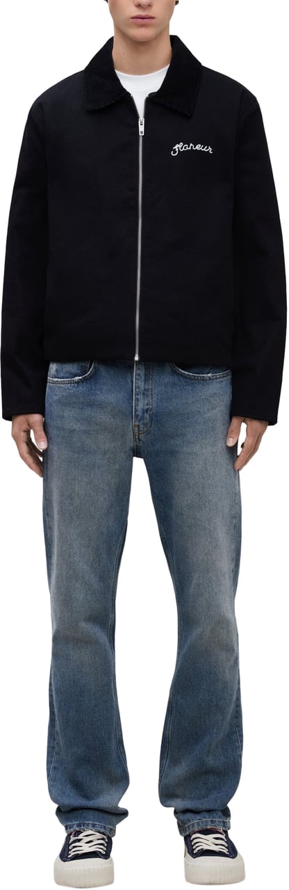FLÂNEUR Signature Worker Jacket | Black Zwart