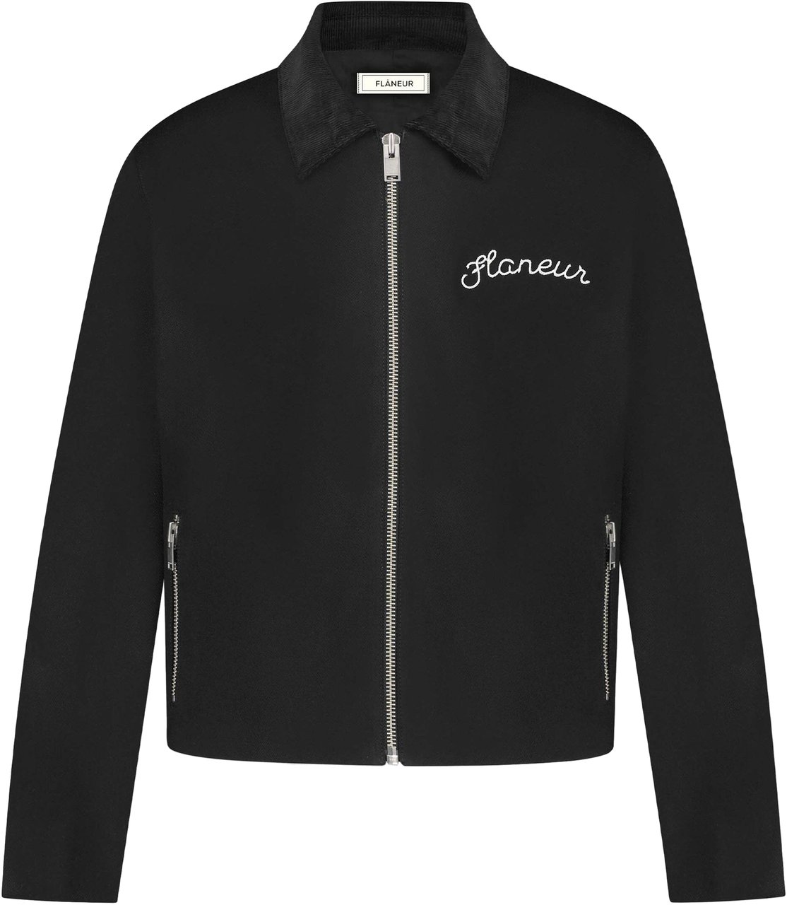 FLÂNEUR Signature Worker Jacket | Black Zwart