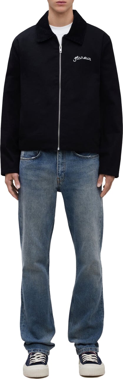 FLÂNEUR Signature Worker Jacket | Black Zwart