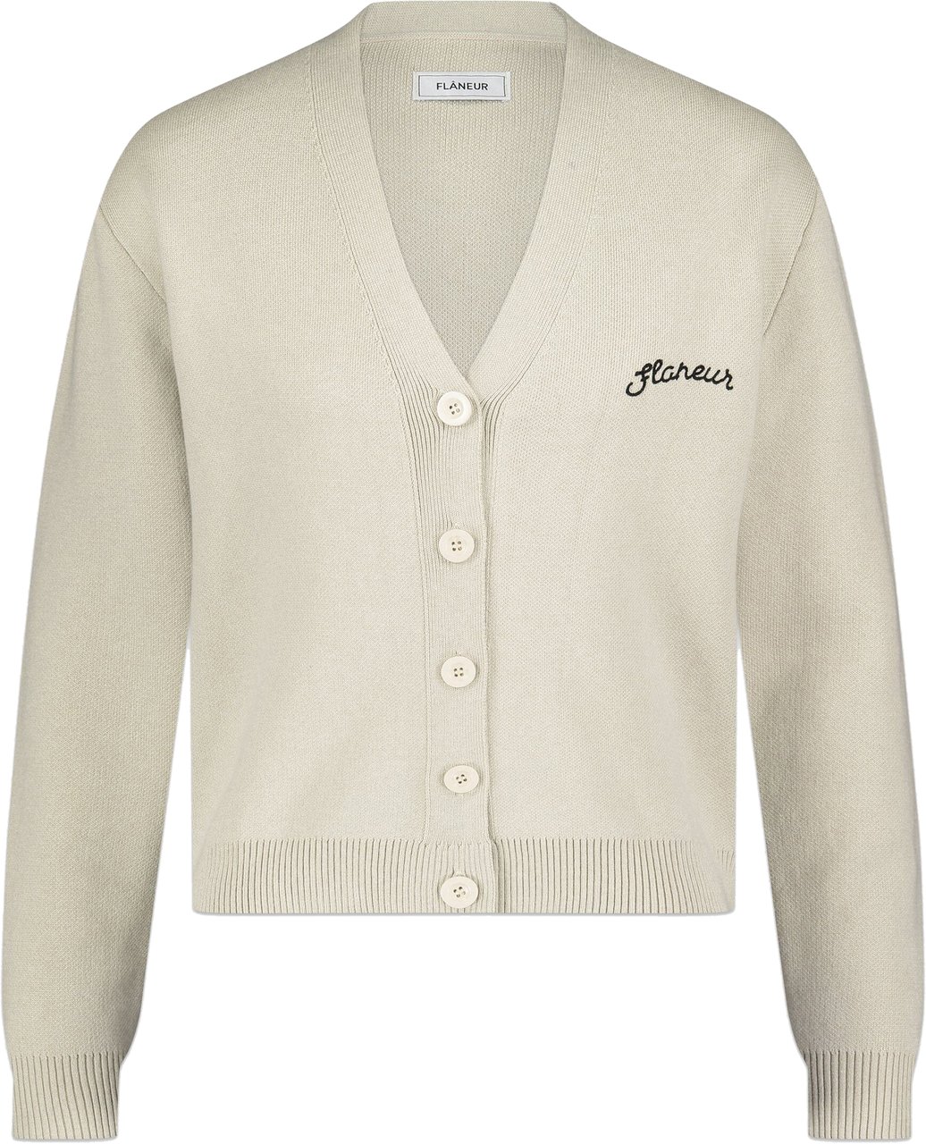 FLÂNEUR Signature Cardigan | Creme Beige