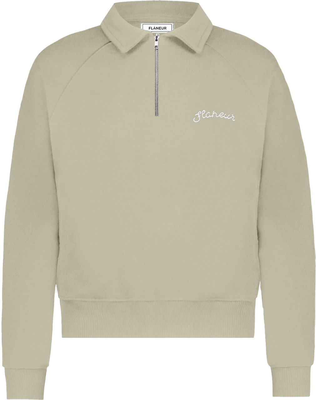 FLÂNEUR Signature Raglan Half Zip | Beige Beige