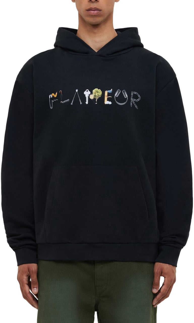 FLÂNEUR Objects Hoodie | Black Zwart