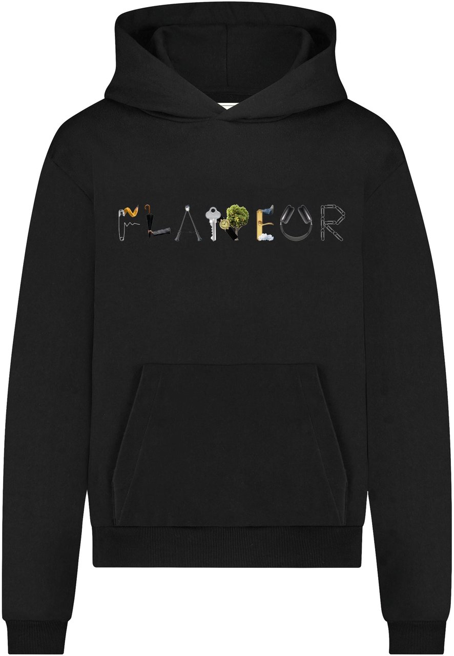 FLÂNEUR Objects Hoodie | Black Zwart