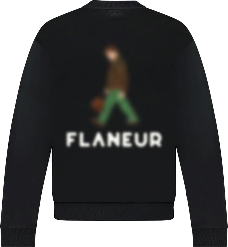 FLÂNEUR Blurred Stroller Sweater | Black Zwart
