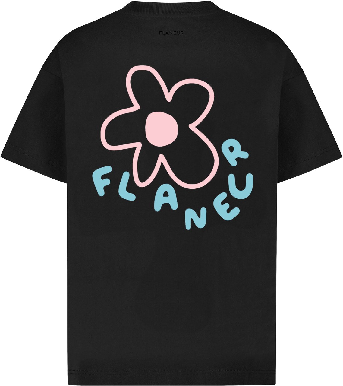 FLÂNEUR Blossom T-Shirt | Black Zwart
