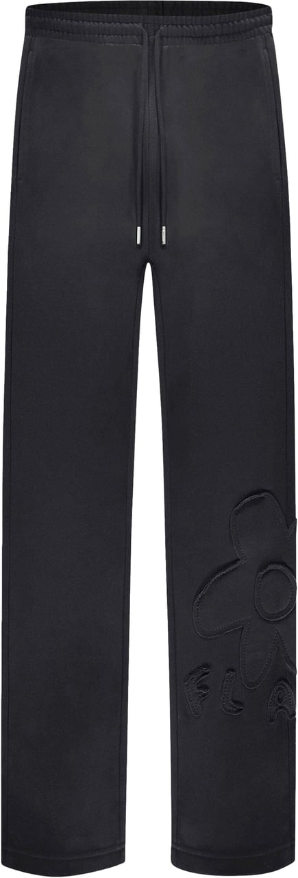FLÂNEUR Blossom Patches Sweatpants | Black Zwart