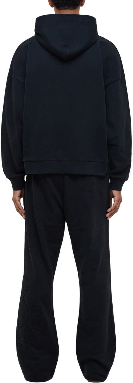 FLÂNEUR Blossom Patches Sweatpants | Black Zwart