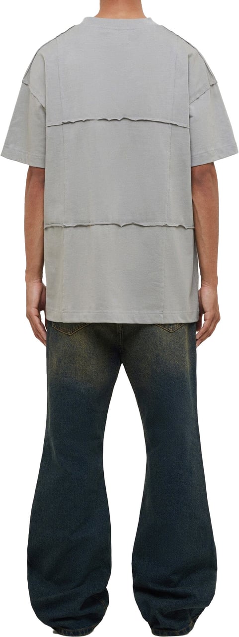 FLÂNEUR Cut & Sew T-Shirt | Concrete Grey Grijs