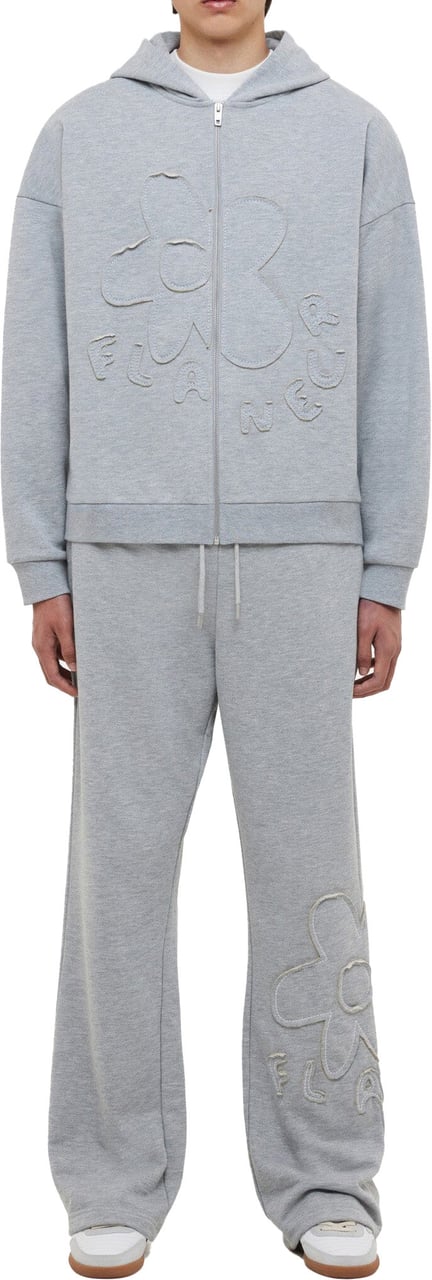 FLÂNEUR Blossom Patches Sweatpants | Heather Grey Grijs