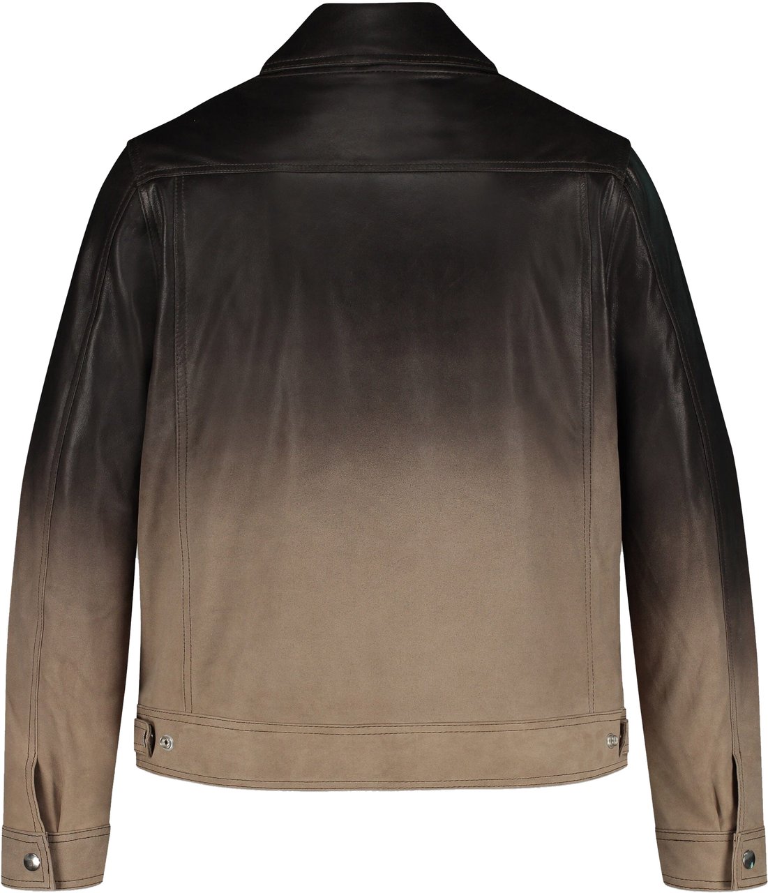 FLÂNEUR Leather Moto Jacket | Faded Brown Bruin