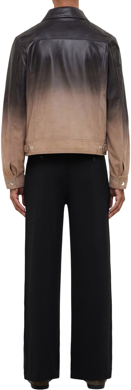 FLÂNEUR Leather Moto Jacket | Faded Brown Bruin