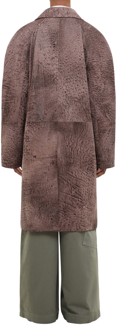 FLÂNEUR Leather Coat | Meteorite Brown Bruin